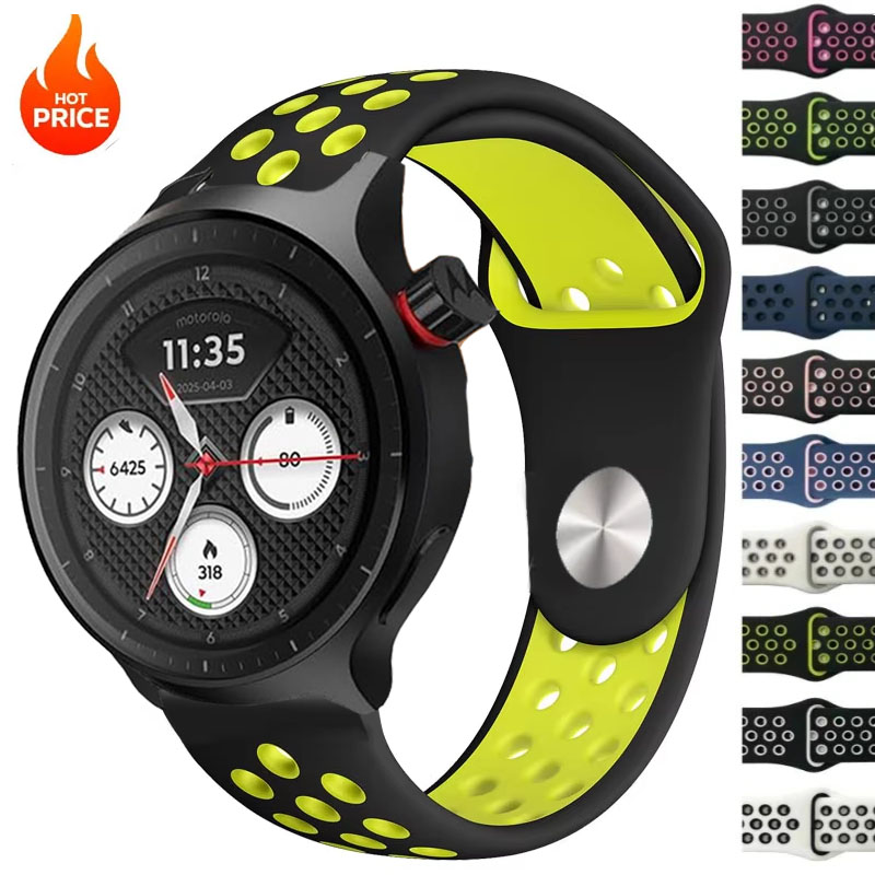 Motorola Smartwatch Accessories - Pulseira respirável de dois tons, 20mm