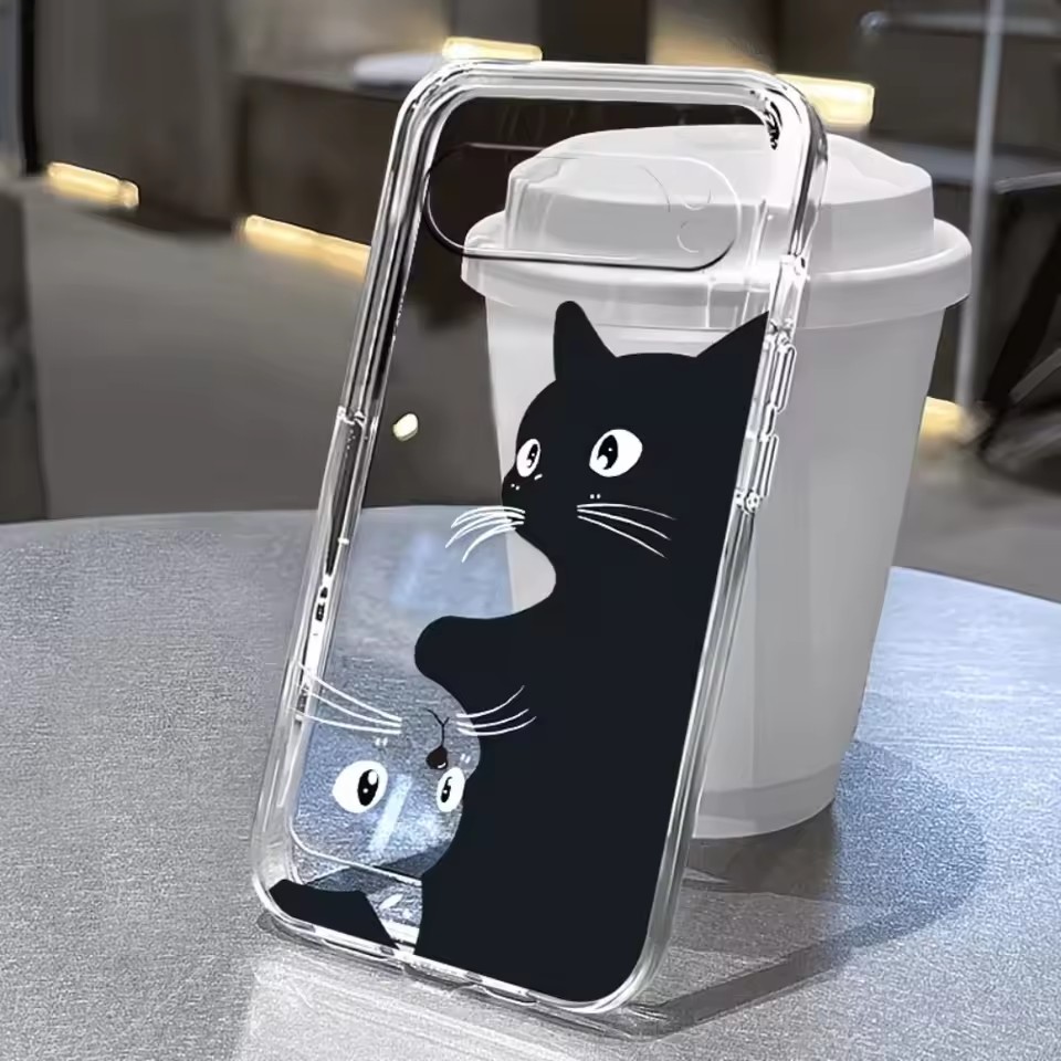 Google Pixel 9 - Capa Transparente Macia com Padrão de