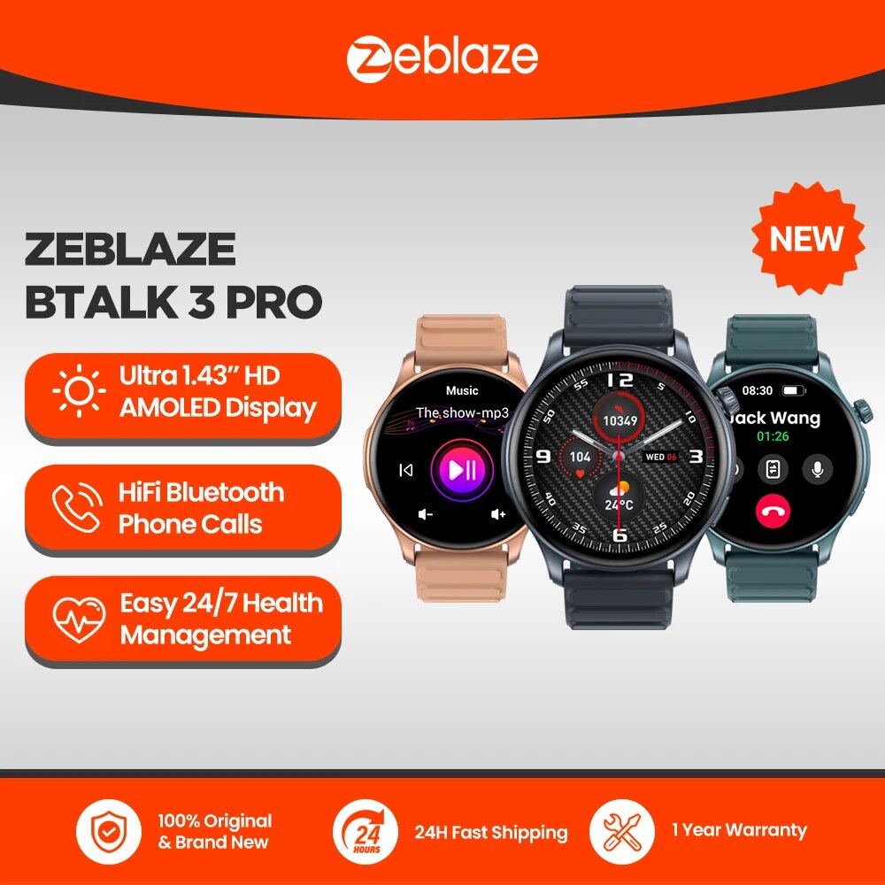 Smartwatch X2 - Novo zeblaze btalk 3 pro 1.43
