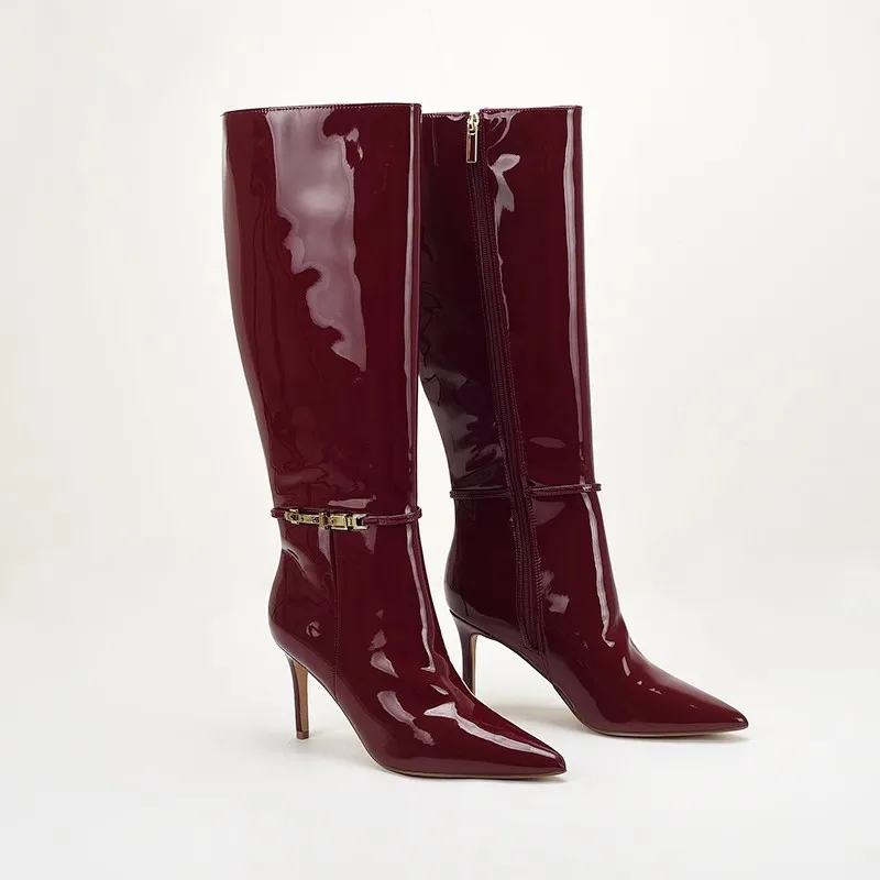 Botas Femininas de Cano Alto c - Leather Classic Strap avaliação e preço