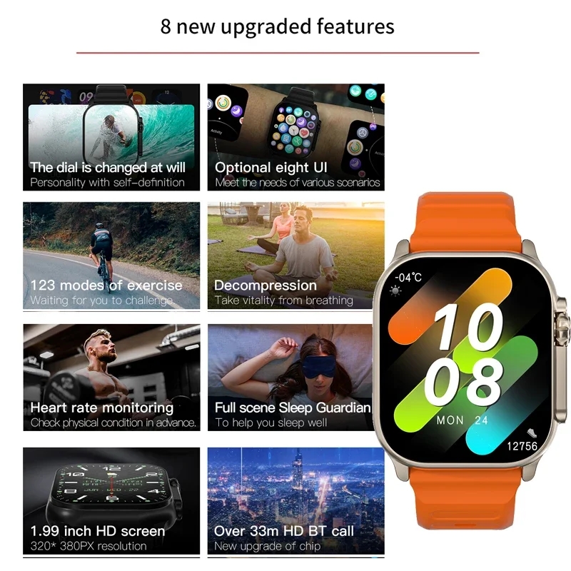 Original t900 ultra 2 relógio  - Smartwatch X12 avaliação e preço
