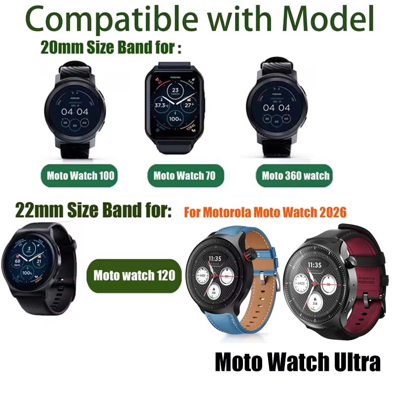 Pulseira de relógio de 20 mm e - Motorola Smartwatch Accessories avaliação e preço